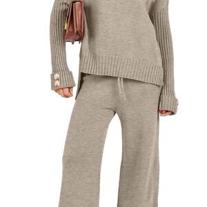 ANRABESS Women's 2 Piece Outfit Sweater Lounge Sets